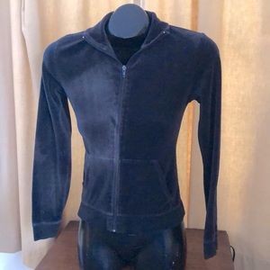 $45 Cocoa authentic vintage velour fleece track jacket sweatshirt women’s XS